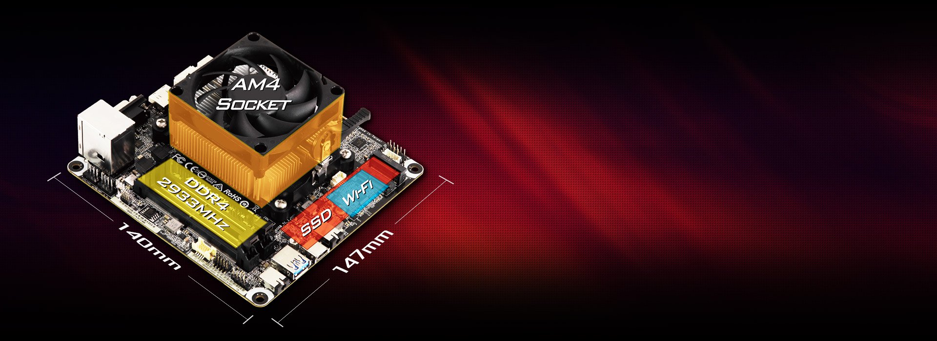 外観美品 ASRock Deskmini A300(メモリCPU付き) ASRock > DeskMini A300 Series