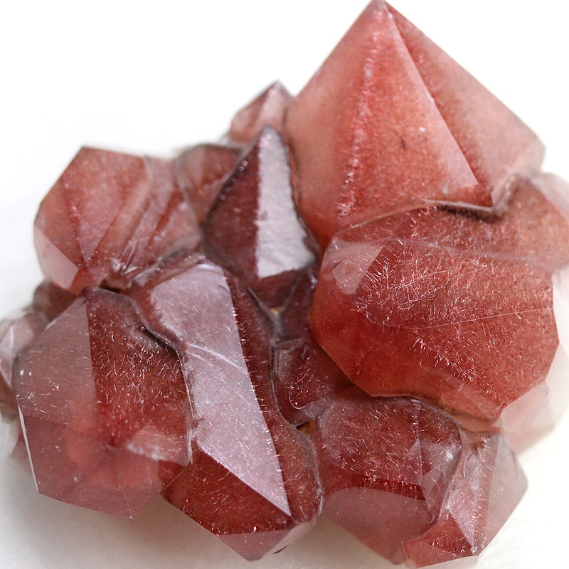 特選品】カザフスタン産ストロベリークォーツ磨き（台座付き）-001水晶