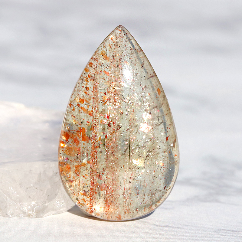 希少ストーン！タンザニア・アルーシャサンストーン ルース-001水晶