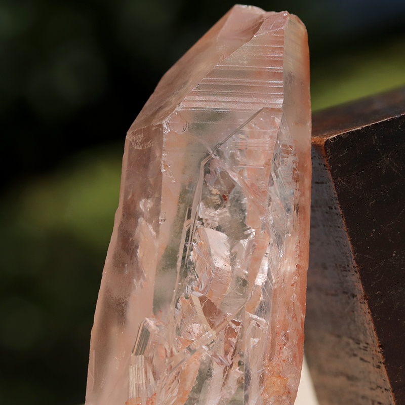 ブラジル産ピンクレムリアンシード原石（水入り）-430水晶クラスター