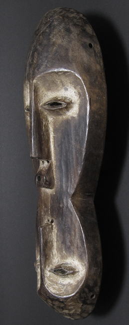 二つの顔のマスク<アフリカの仮面(木彫り)：アフリカ雑貨アザライ
