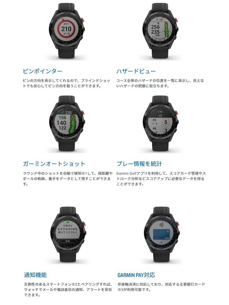 GARMIN 【正規品 日本版】 ガーミン アプローチ S62 GPSゴルフ ナビ