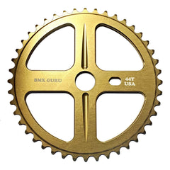 BMXGuru 44t Bolt Drive BMX Aluminum Sprocket / Chainwheel - Gold