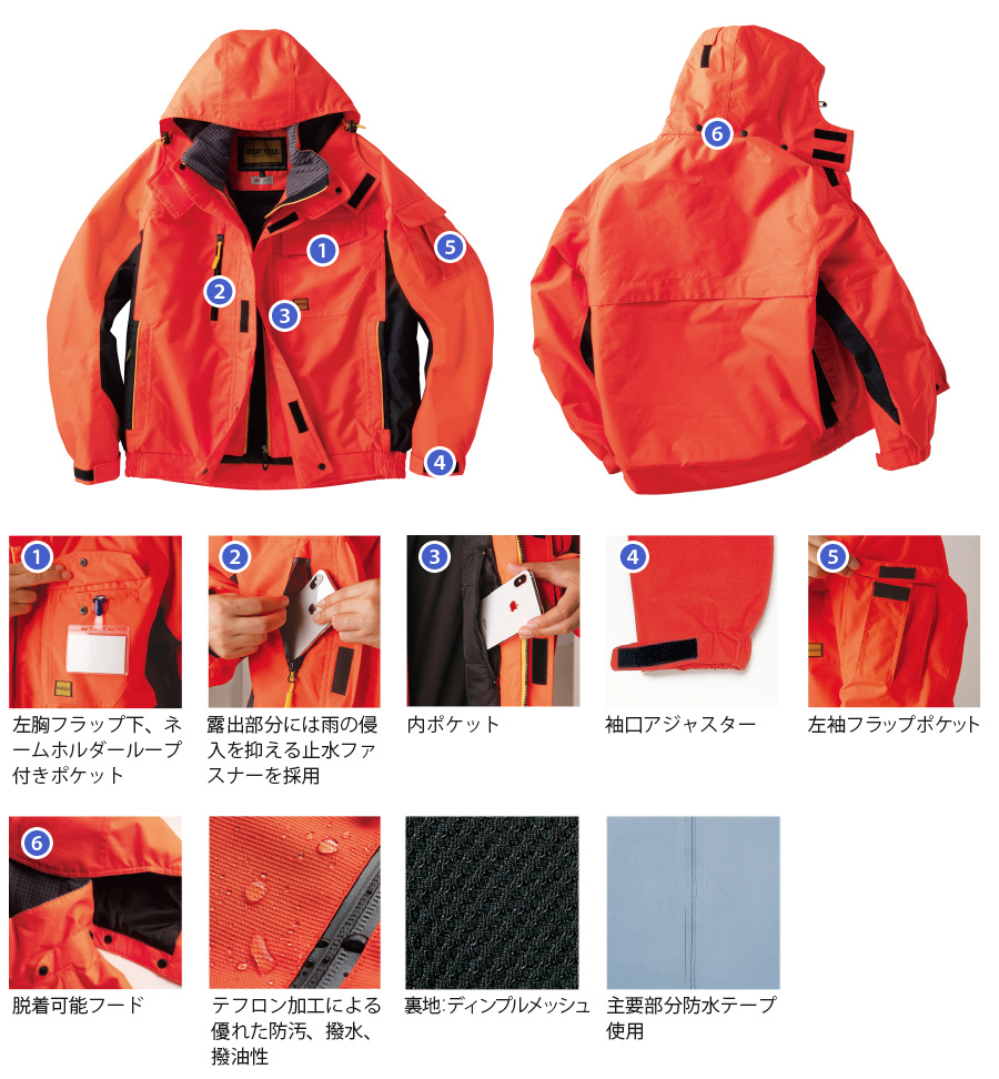 極寒寒冷地仕様の防水・透湿こだわりの防寒ブルゾン1106 | 防寒服プロ
