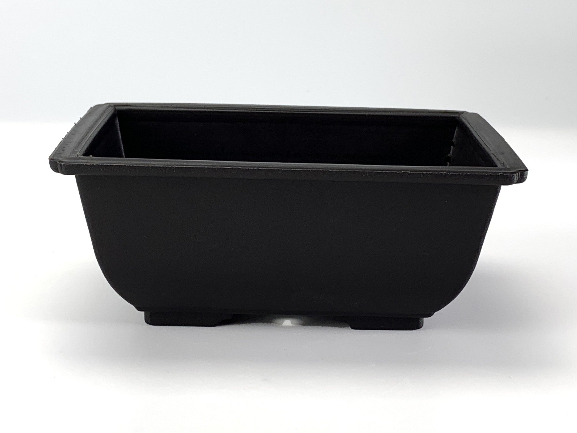 プラ鉢 4号 長角鉢 こげ茶 幅13.2cm×奥行9.6cm×高さ5.5cm の販売｜盆栽