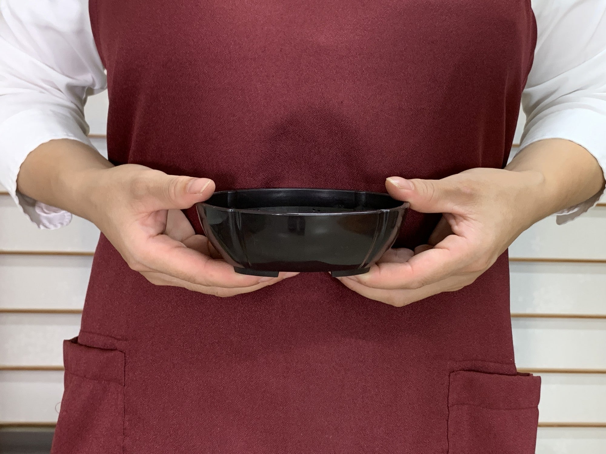 プラ鉢 4号 小判型浅鉢 こげ茶 幅12.4cm×奥行9cm×高さ4cm の販売｜盆栽