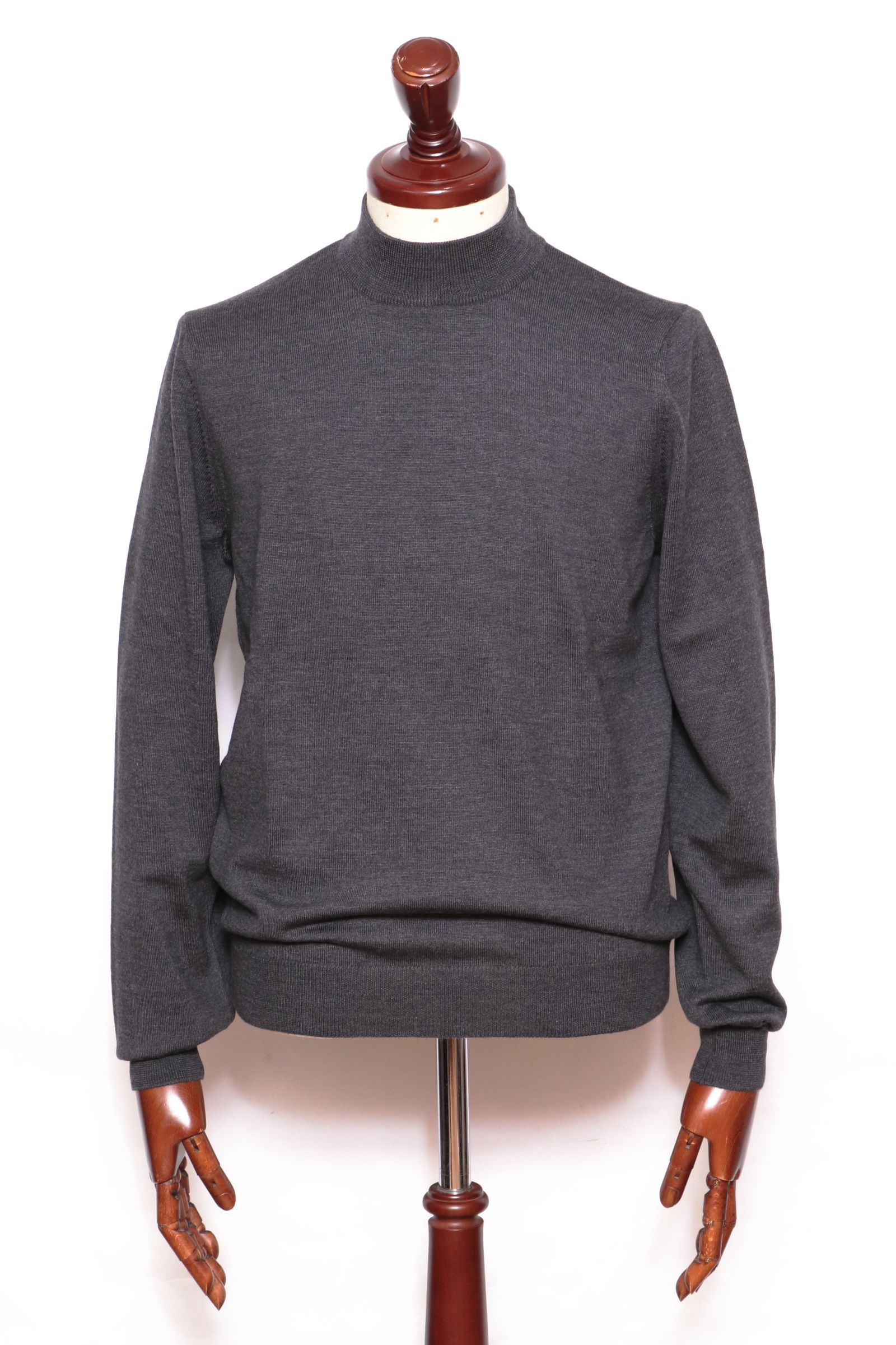 Gran Sasso - 12G ハイゲージ メリノウール モックネック ニット 55108