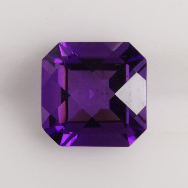 アメジスト チェッカーカット 約7×7mm 1.412ct ◇ルビー通販 ベル