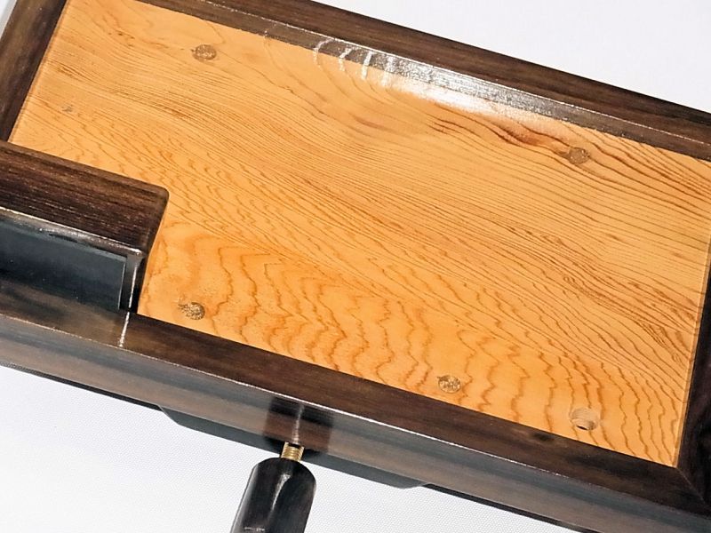 ヘラブナ釣り用手作りお膳 シャム柿回し 屋久杉作り