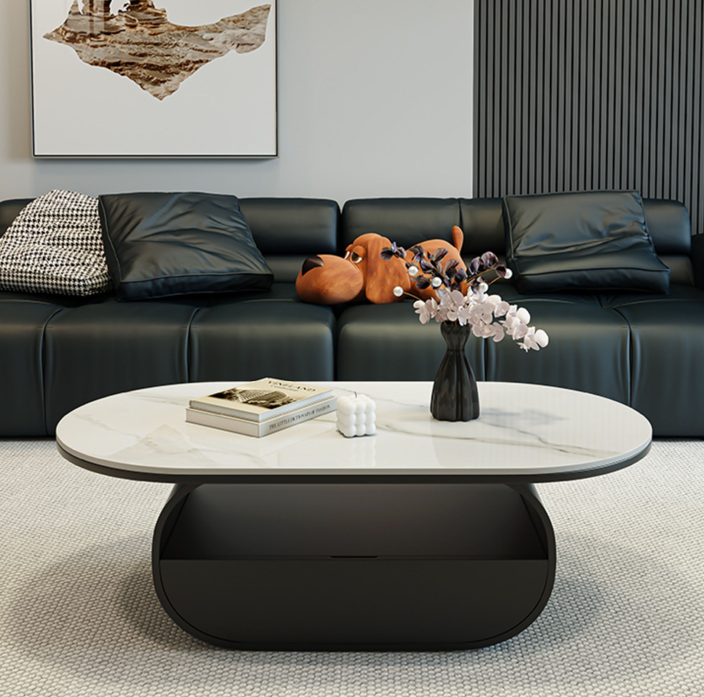 リビングテーブル セラミックローテーブル おしゃれなコーヒーテーブル