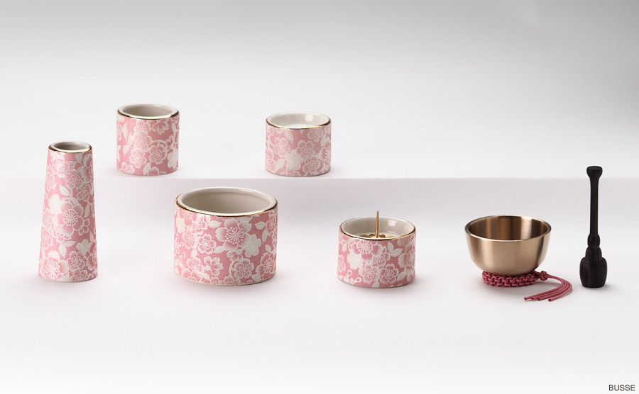 仏具 セット ゆい花 6点 おりん付 (仏具セット ミニ モダン 手元供養