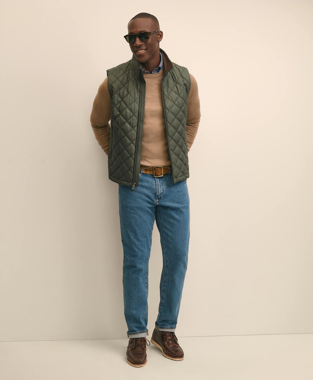 ポリエステル モックネック キルティングベスト | Brooks Brothers