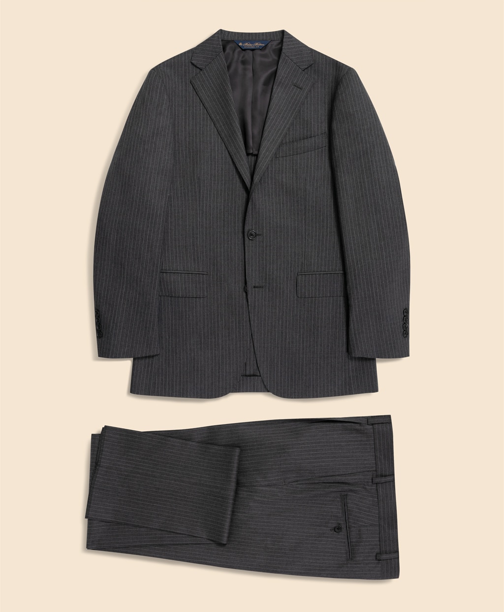 ミラクルクリンプウール シャドーストライプ 段返り3釦スーツ TOKYO