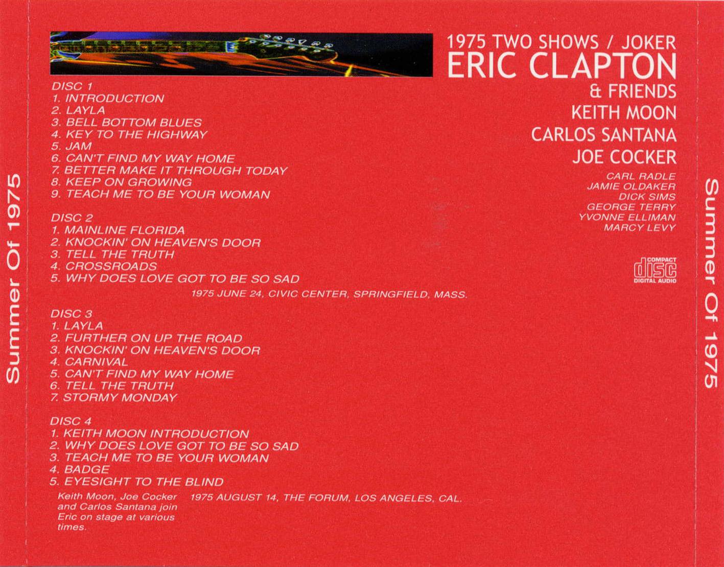 Eric Clapton - Joker - Summer of '75 - Part 1 - Mid Valley