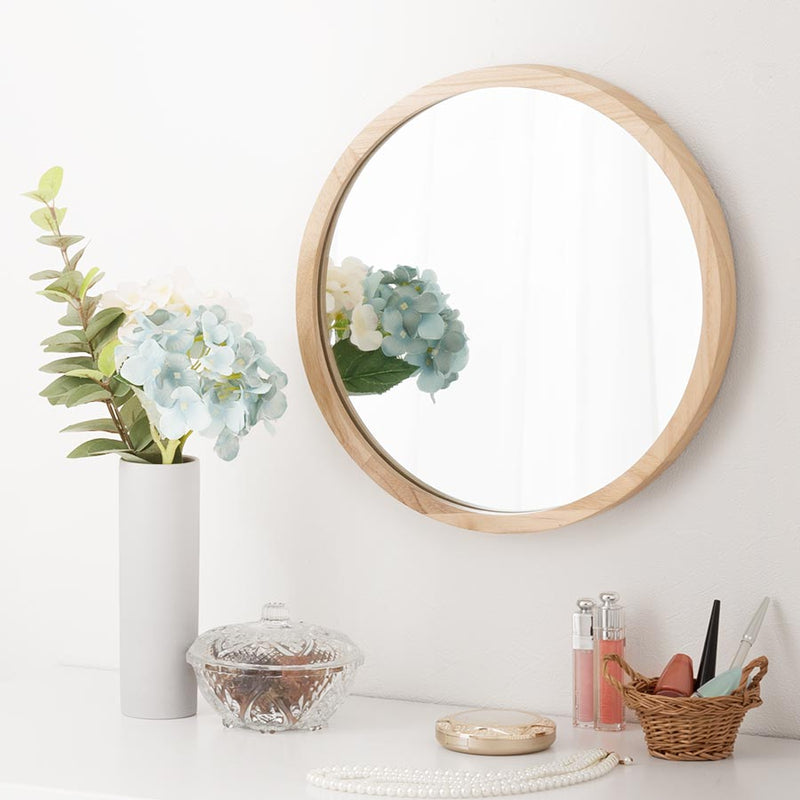 壁掛けラウンドミラー ミラー ドレッサー おしゃれ ぼん家具 LET300278