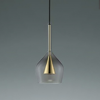 Glass-W ペンダントライト・スモークグレー&ゴールド | ダクトレール用