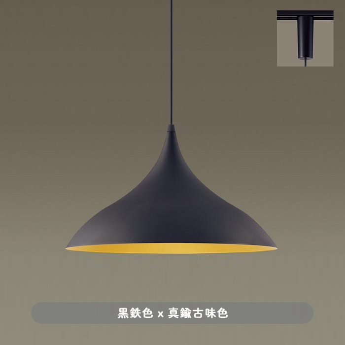 黒鉄色アルミセード ペンダントライト 100W形・ダクトレール専用｜照明