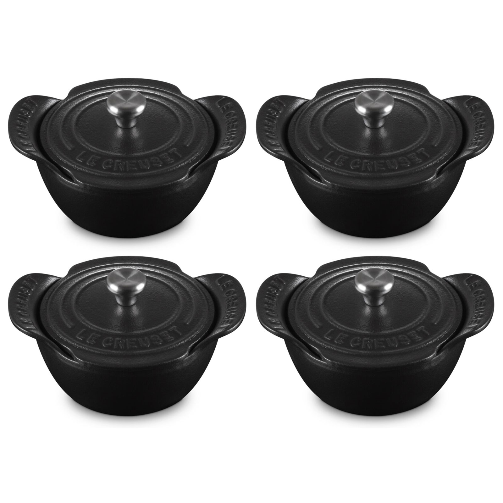 ル・クルーゼ ミニ・ココット（フタ付き）11cm 業務用4個入 マット