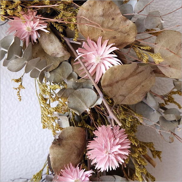 リース 玄関 飾り ナチュラル おしゃれ 壁掛け かわいい プリザーブド