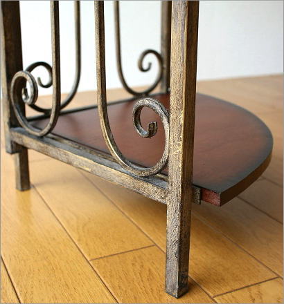 コーナー棚 コーナーシェルフ コーナーラック アイアンとウッドの