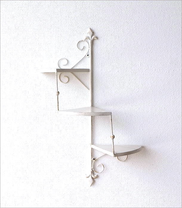 ウォールシェルフ らせん階段 壁掛けラック 飾り棚 ウォールラック