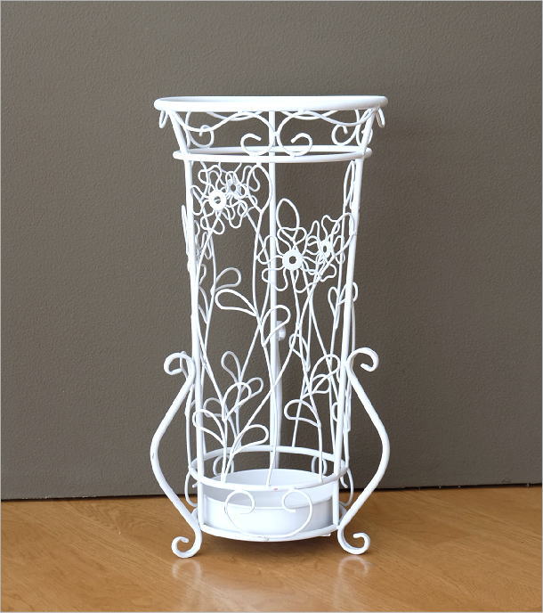 傘立て かさ立て 傘たて おしゃれ アイアン ホワイト かわいい 北欧