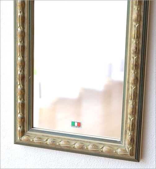 鏡 壁掛けミラー 玄関 おしゃれ イタリア製 ウォールミラー 縦長