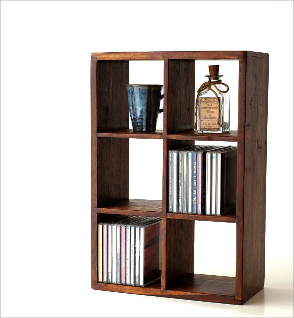 CDラック おしゃれ 木製 飾り棚 飾棚 シェルフ 卓上 机上 CD収納 CD