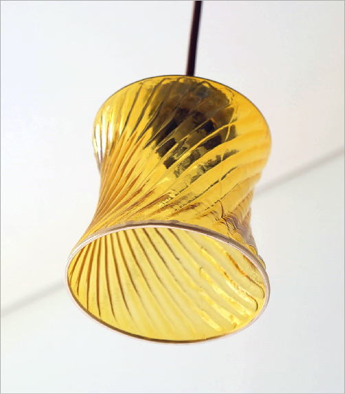 ペンダントライト ガラス おしゃれ イエロー アンティーク レトロ