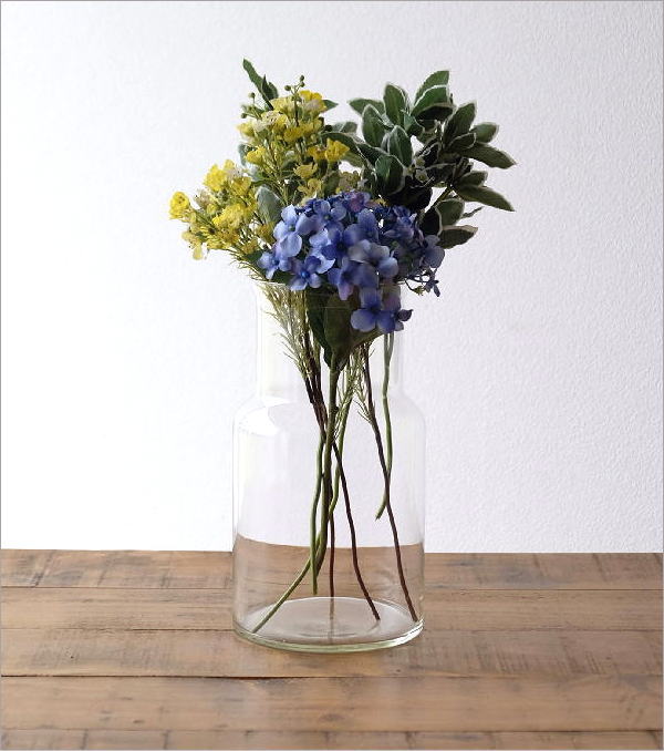 花瓶 フラワーベース おしゃれ リサイクルガラス 花器 ガラスベース