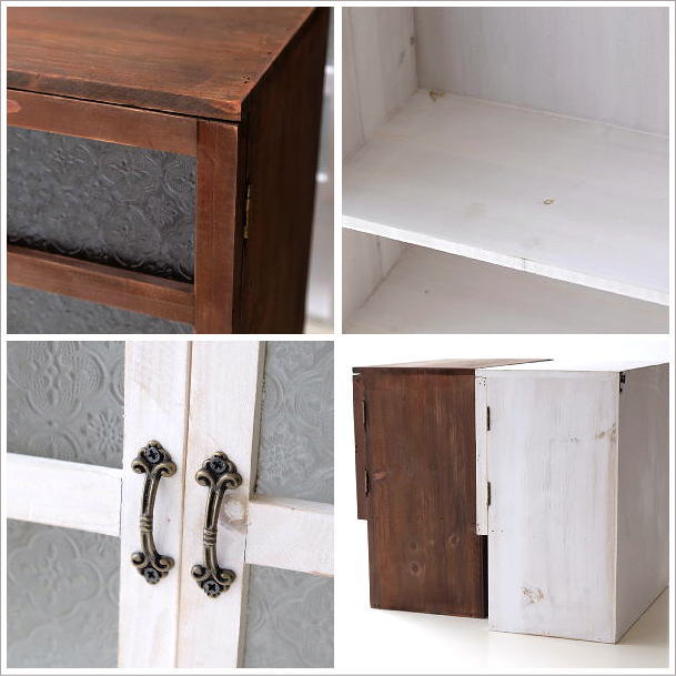 キャビネット スパイスラック おしゃれ ガラス ウッド 木製