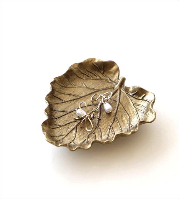 アクセサリートレイ おしゃれ リーフトレイ アンティーク 小物置き