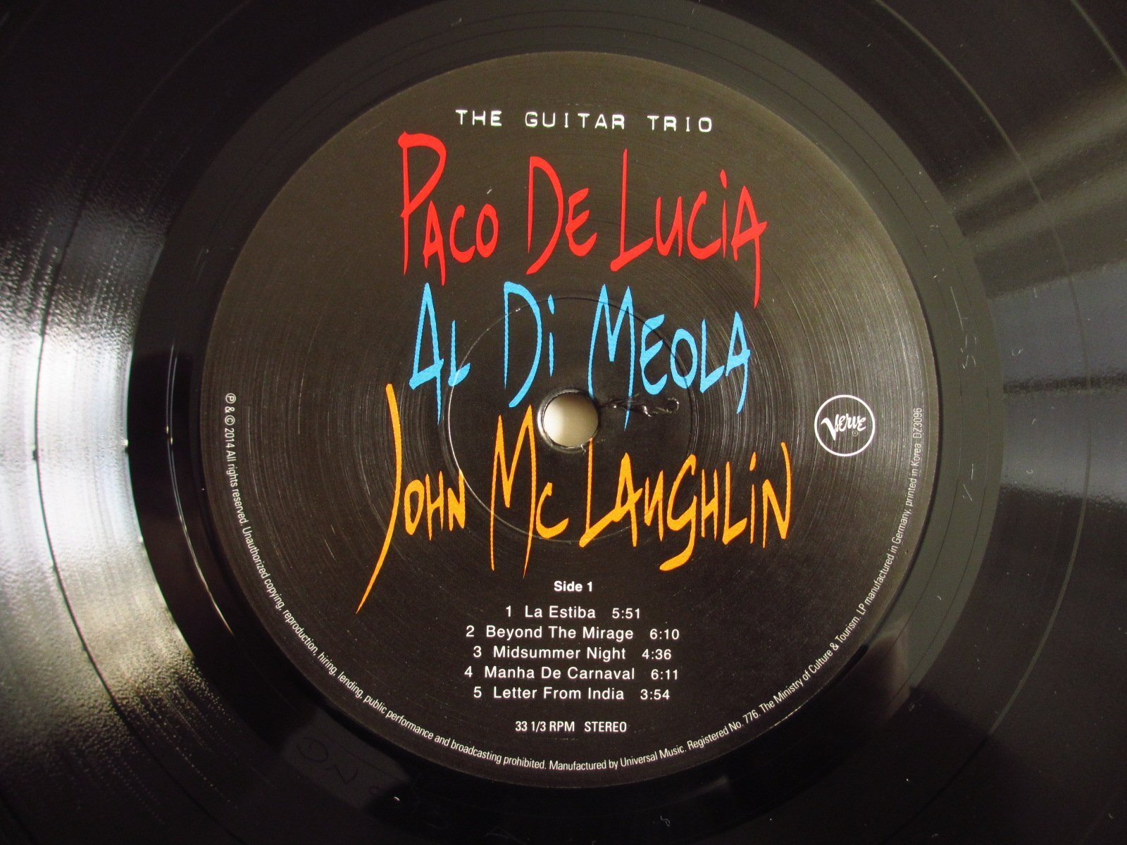 Paco De Lucia, Al Di Meola, John McLaughlin / The Guitar Trio