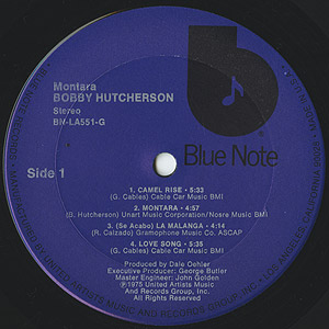 Bobby Hutcherson / Montara (LP) / Blue Note 1975 USオリジナル盤 EX