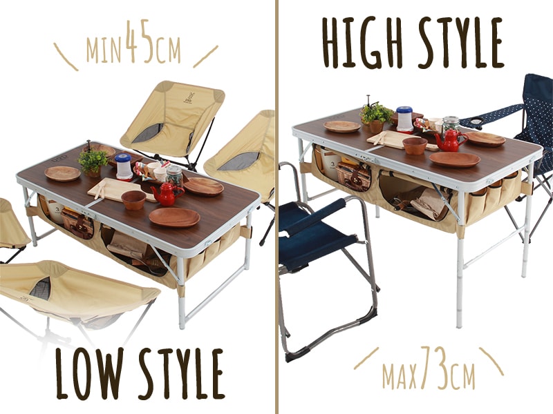 販売終了】ストレージアウトドアテーブル TB5-110 / TB5-110T - DOD