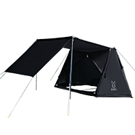 販売終了】パップフーテント（ブラック） T2-540-BK - DOD（ディーオー