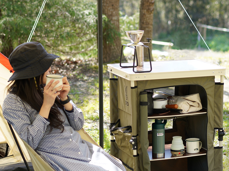 販売終了】マルチキッチンテーブル（カーキ） TB1-38M - DOD