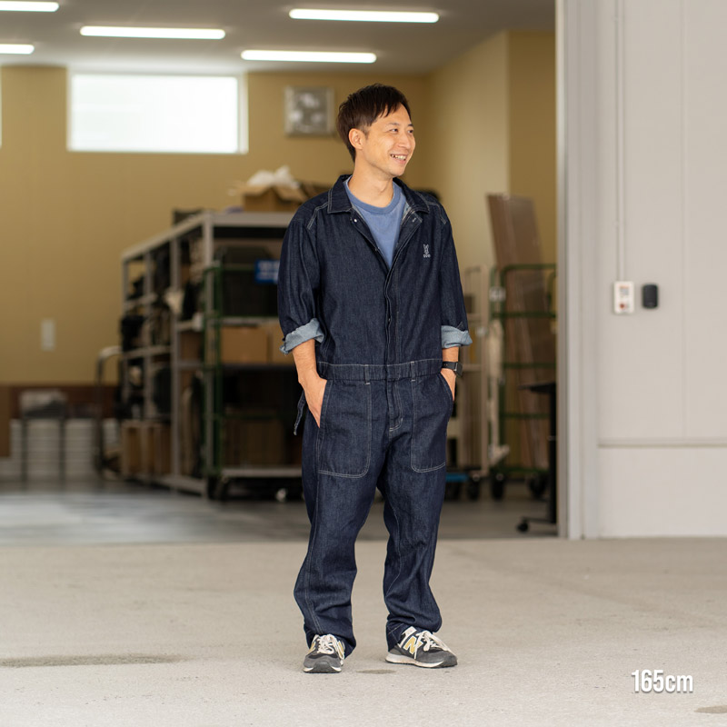 ツナギインザワイルド（グレージュ/インディゴネイビー）AL121-BG/NV-F