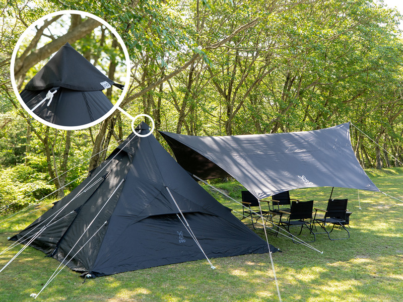 ワンポールテントRX(M)TC T3-949-BL（ブルーグレー） - DOD