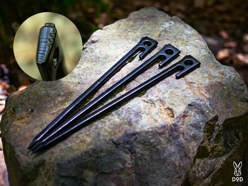 鍛造人参ペグ（28）8本セット P1-001-BK - DOD（ディーオーディー