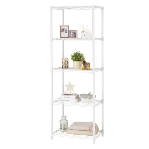 フリーラック5段60W 60185WH ドウシシャ メタルラックΦ25 60W