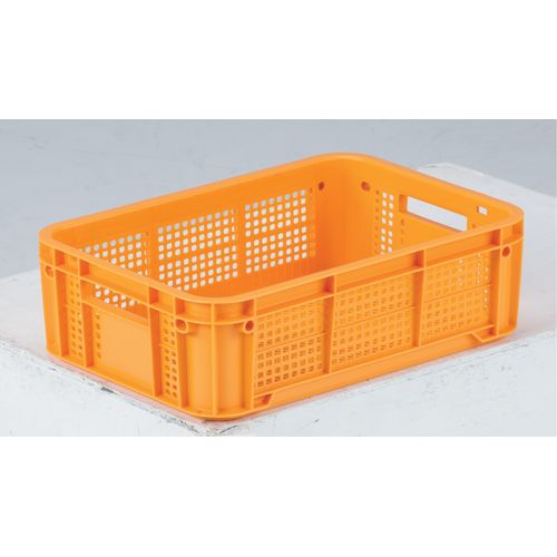 ホームコンテナ 25L オレンジ 底メッシュ E-CON コンテナ