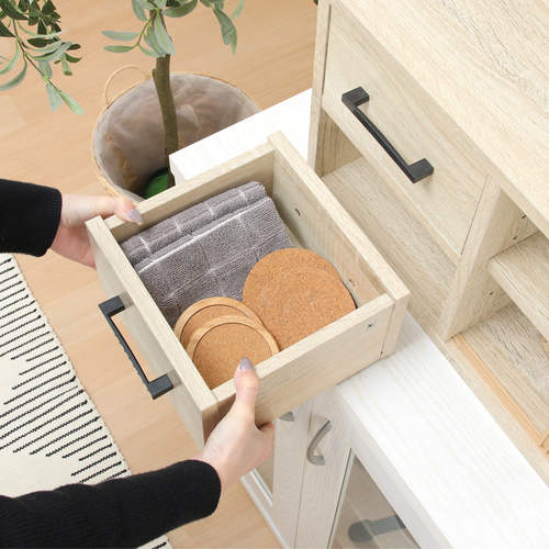 カウンター上収納ラック 幅80cm オーク [5116] カウンター上収納ラック