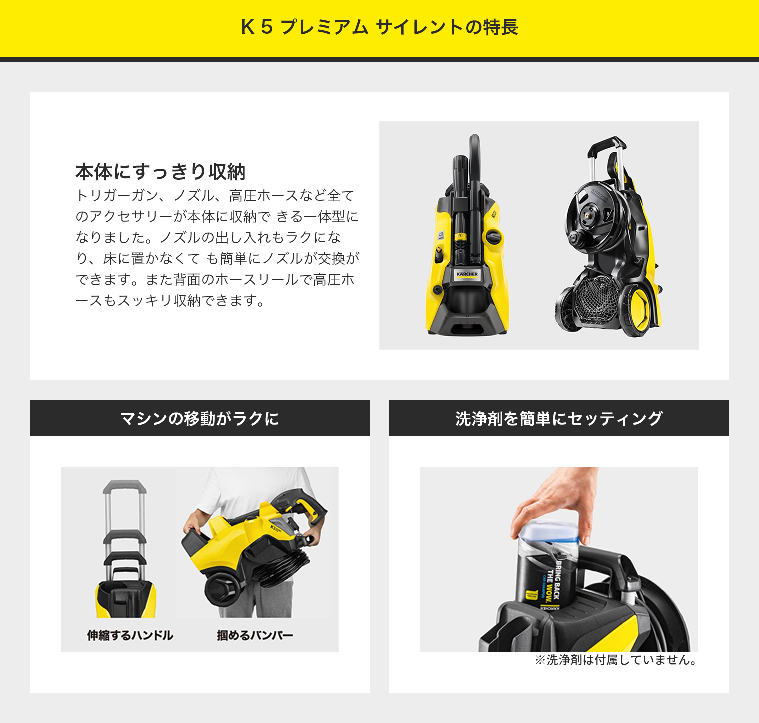 ケルヒャー 高圧洗浄機 K 5 プレミアム サイレント 1.603-540.0