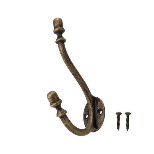 58643 スタイリッシュ飾金物 ダブルコートフック ゴールド 00058643