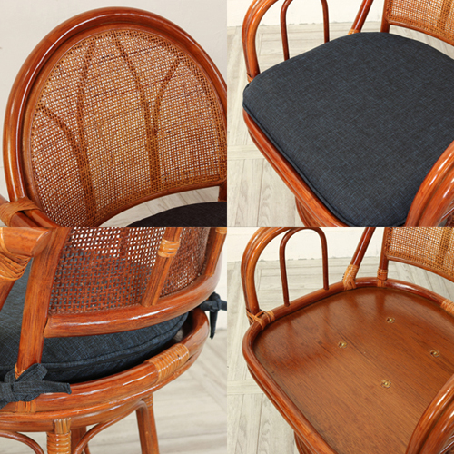 ラタン回転チェアC612HR5 C612HR5 サンフラワーラタン 椅子