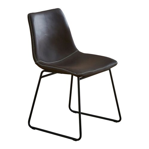 ヴィンテージレザー調 スクエアチェア 2脚セット【SETH】 SH-24-3931