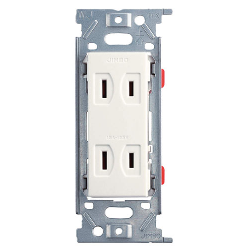 埋込ダブルコンセントPXP-J-JECBN55型 210-026-137 スガツネ 工事用