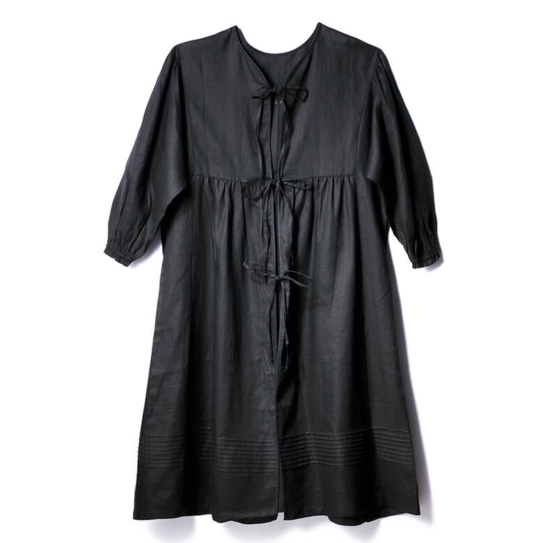 DEAN＆DELUCA×BEAMS COUTURE 割烹着ドレス ブラック | DEAN & DELUCA