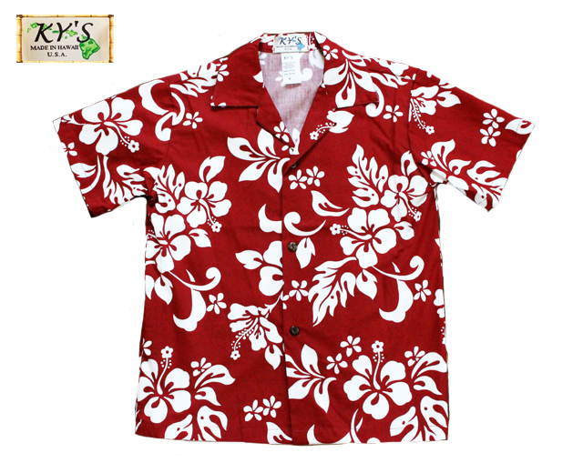 KY'S アロハシャツ 子供用 Hibiscus ハイビスカス ハワイ製
